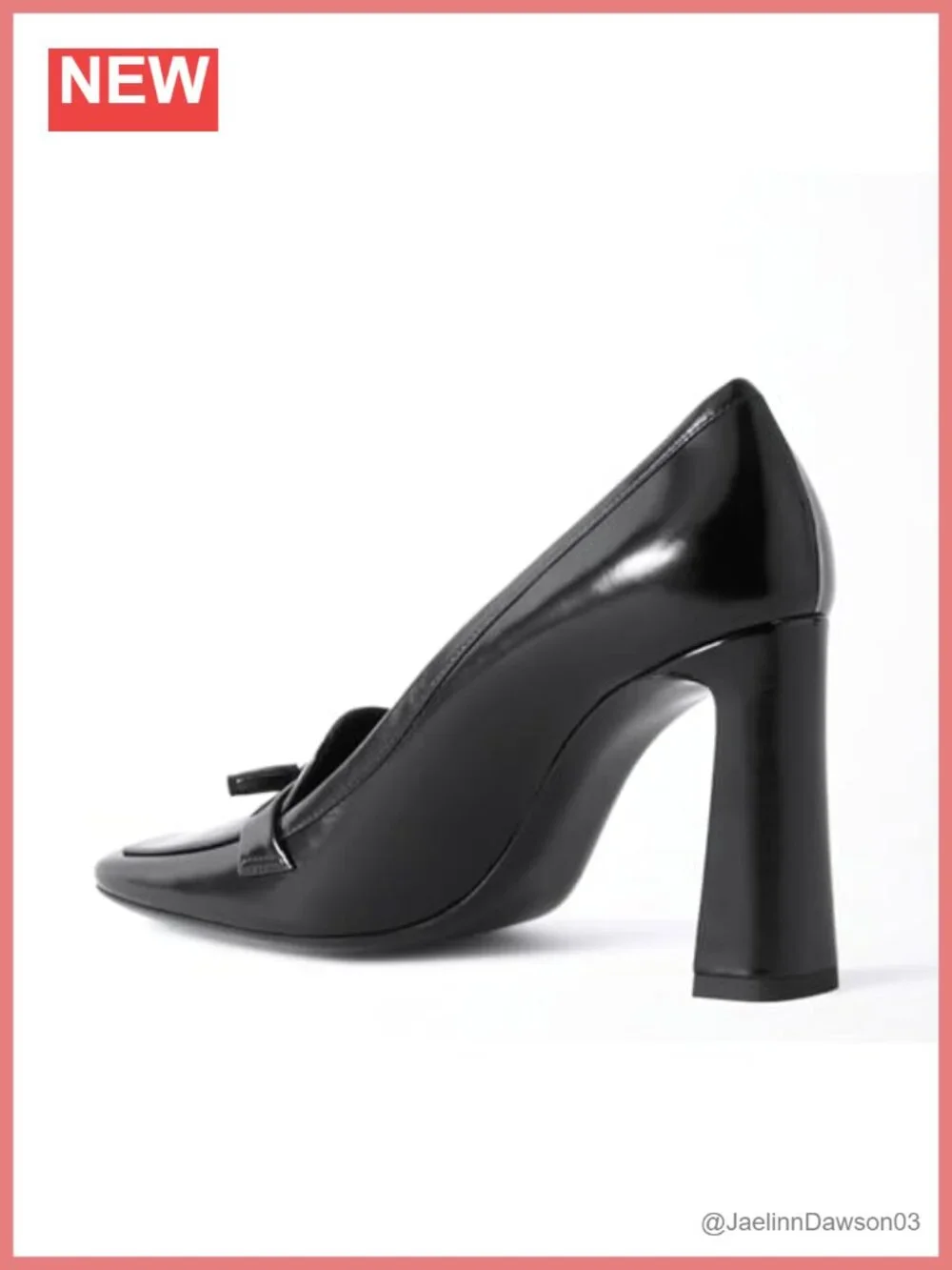 Chunky Block Heel Tassel Loafers Square Toe Pumps Slip On Comfort Shoes Office